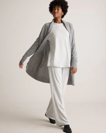 Dream Lounge Oversized Long Sleeve Pajama Set - XS / Light Heather Grey
