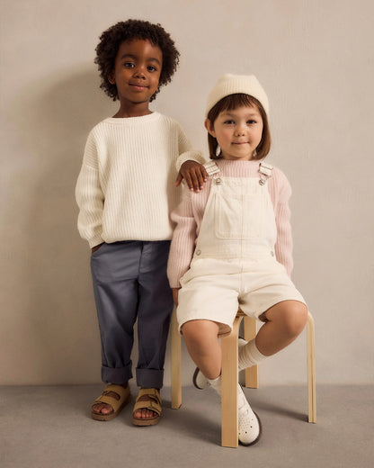 Washable Cashmere Fisherman Tunic Sweater - 2T / Ivory