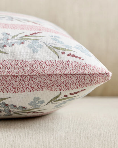 Wildflower Cotton Pillow Cover (Set of 2) - 12x20 / Tan Stripe