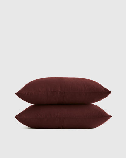 European Linen Sham Set - Standard / White