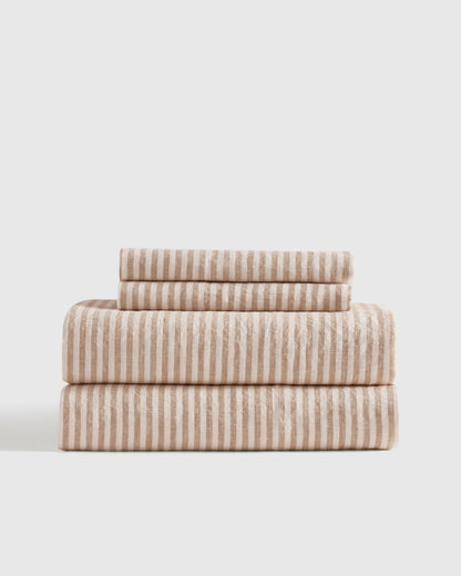 European Linen Sheet Set - Twin / Peach