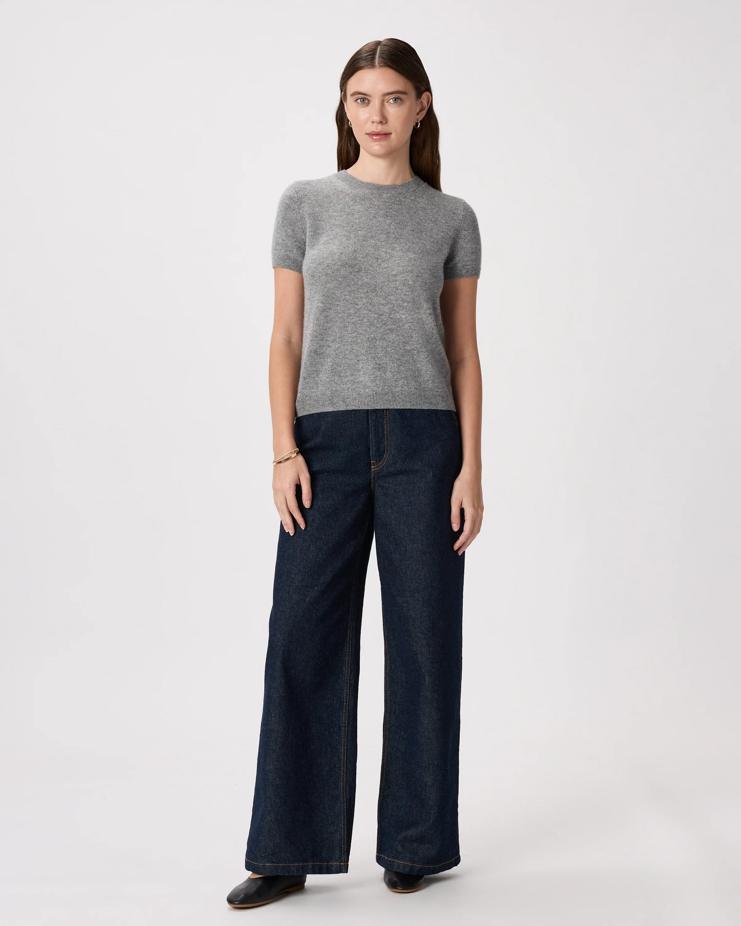 Mongolian Cashmere Tee - XS / Pale Custard Yellow