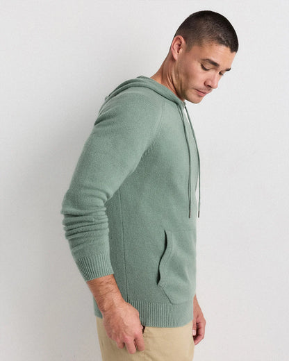 Mongolian Cashmere Pullover Hoodie - XS / Sea Spray Green