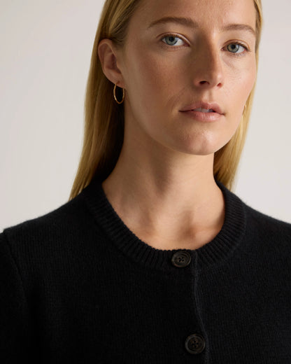 Mongolian Cashmere Structured Cardigan - XS / Oatmeal