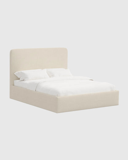 100% Linen Curved Bed - Full / Canvas