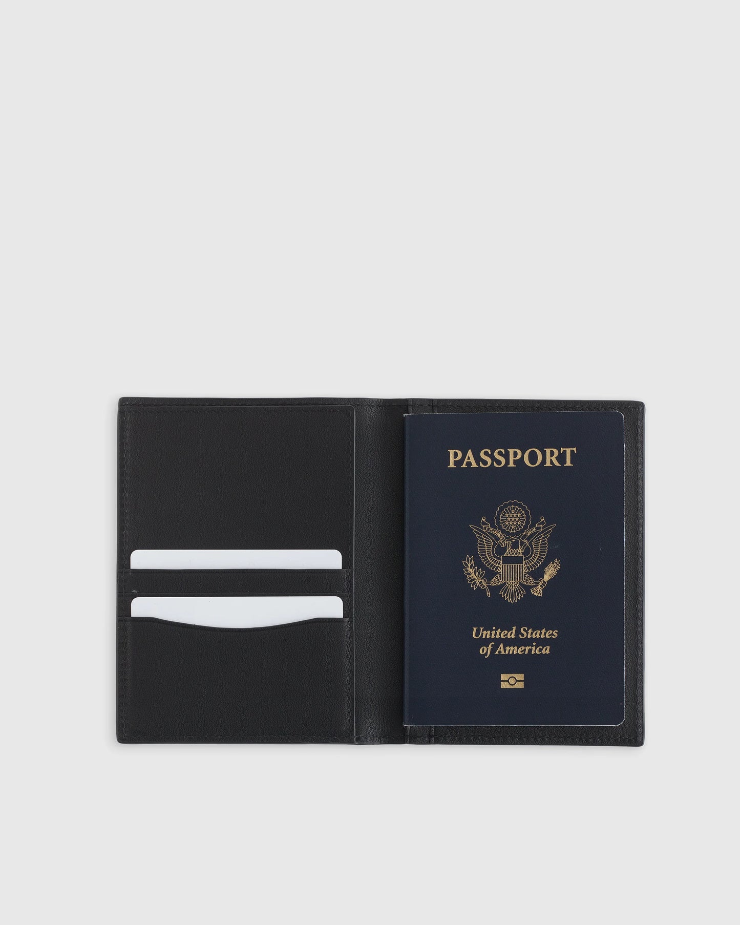 Nappa Leather RFID Blocking Passport Holder - One Size / Cherry Red