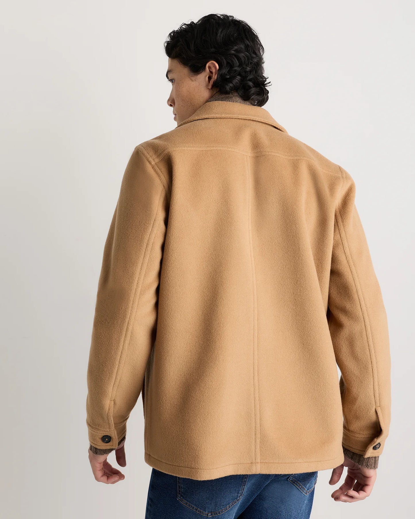 Wool Cashmere Chore Jacket - S / Black