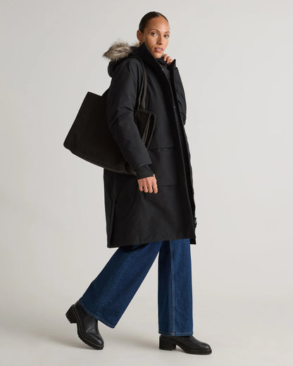 Responsible Down Hooded Long Parka - XS / Storm Blue