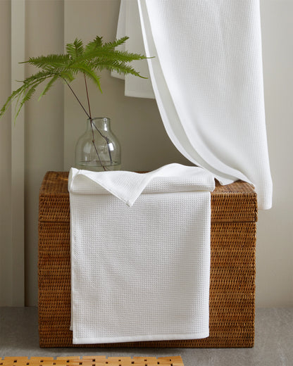 Turkish Waffle Terry Bath Towel Bundle - One Size / White