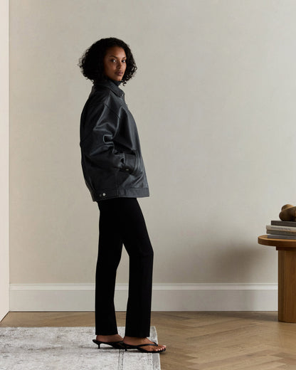 Ultra-Stretch Ponte Straight Leg Pants - XS / Morel Grey