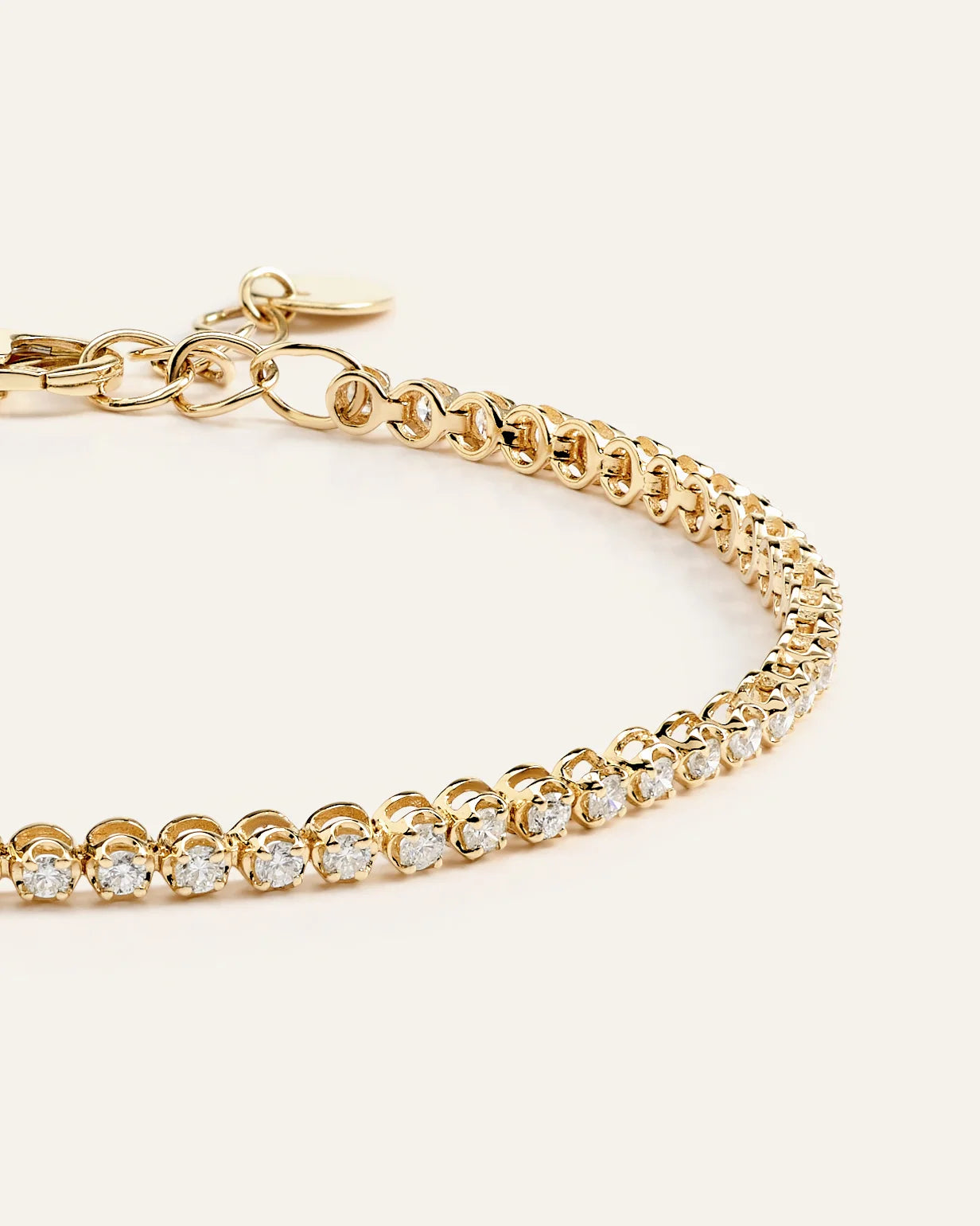 14K Gold Diamond Petite Tennis Bracelet - 1ctw - One Size / Yellow Gold