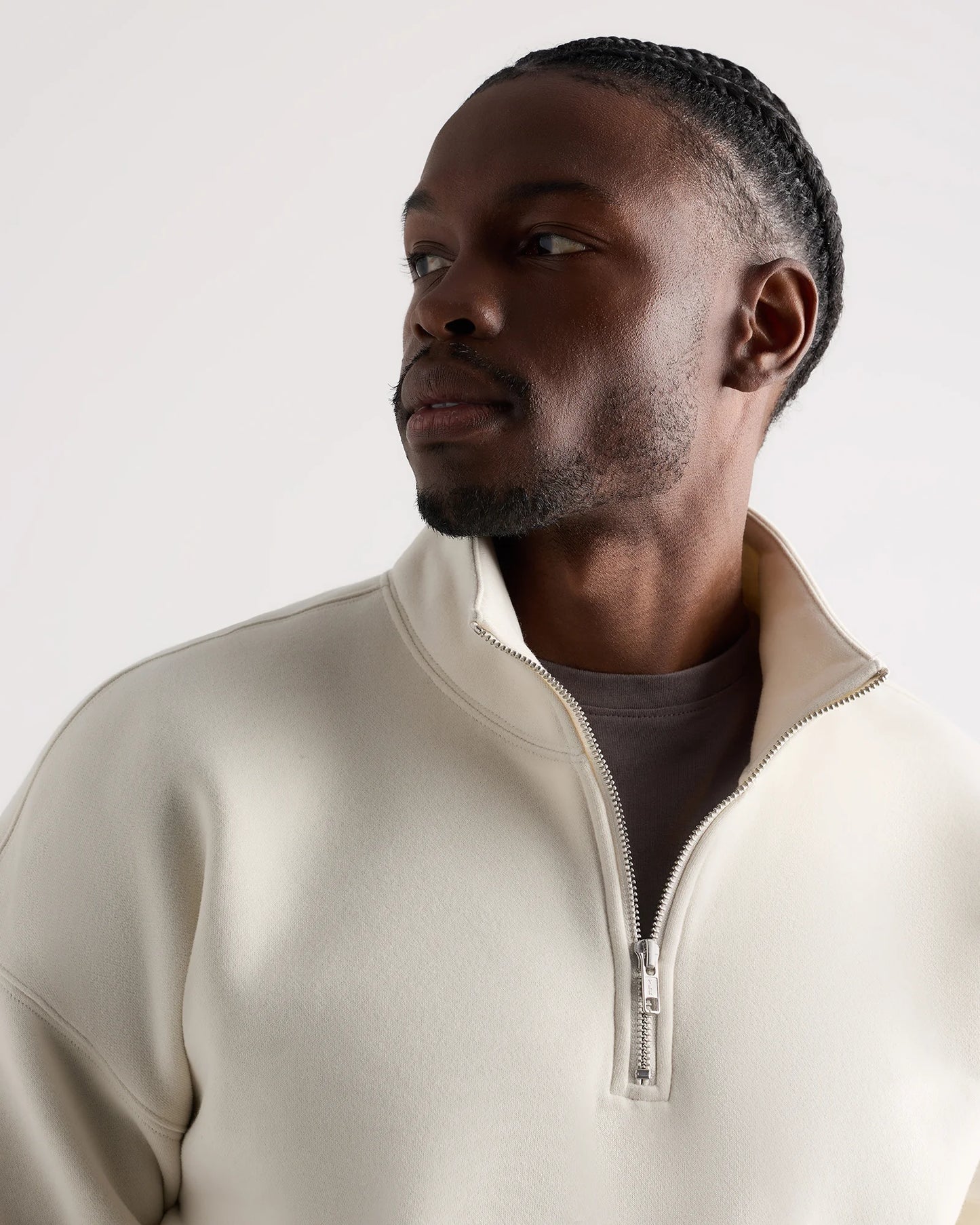 Everyday Fleece Quarter-Zip Sweatshirt - S / Coastal Sage
