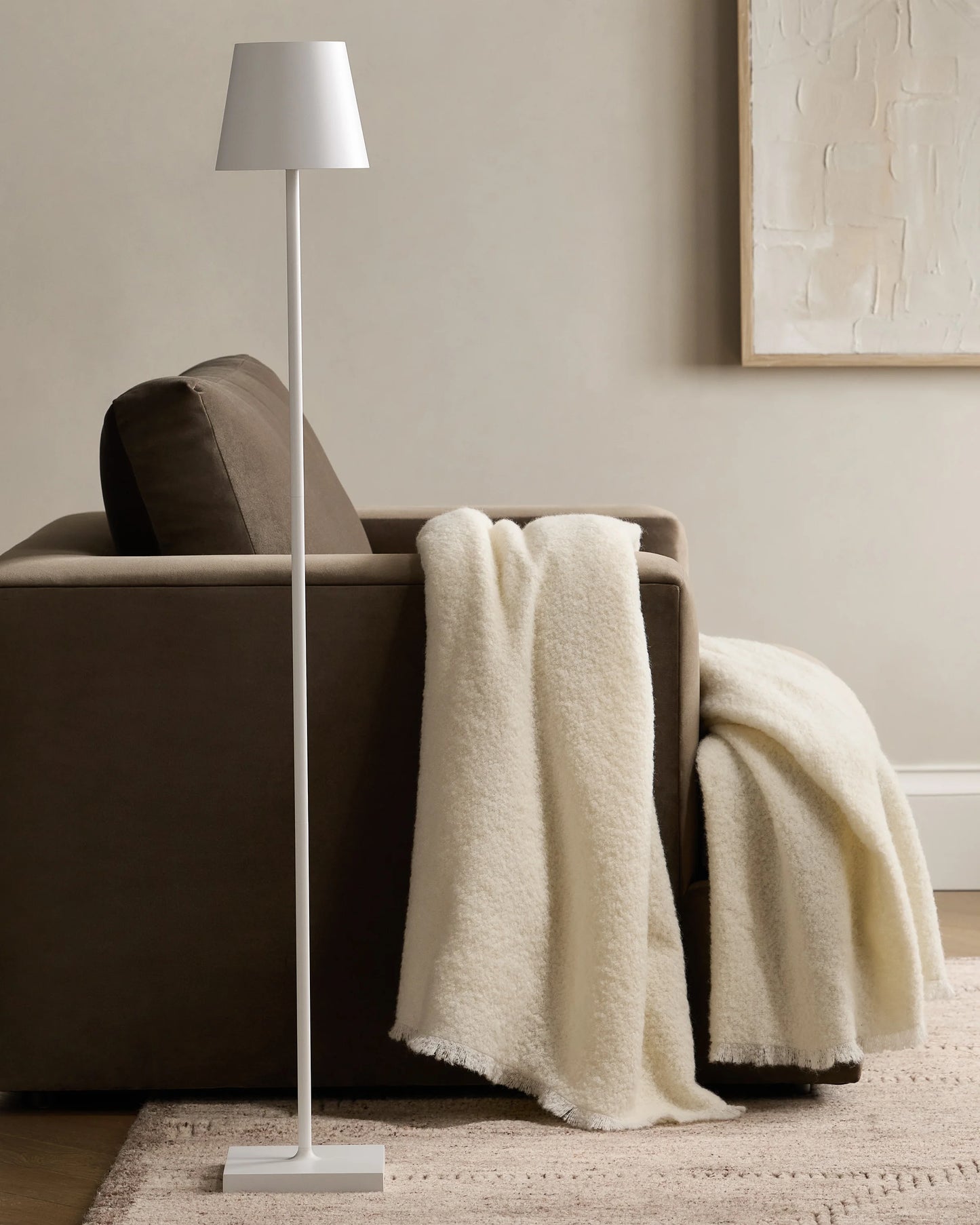 Poldina Pro Rechargeable Floor Lamp by Zafferano - One Size / White