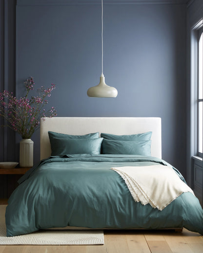Luxury Organic Sateen Duvet Cover Set - Twin / Ivory