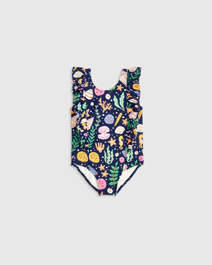 Ruffle One Piece Swimsuit - 2T / Soft Ditsy Floral