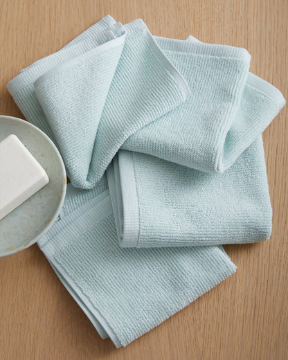 Turkish Ribbed Quick Dry Bath Sheet Bundle - One Size / Mineral