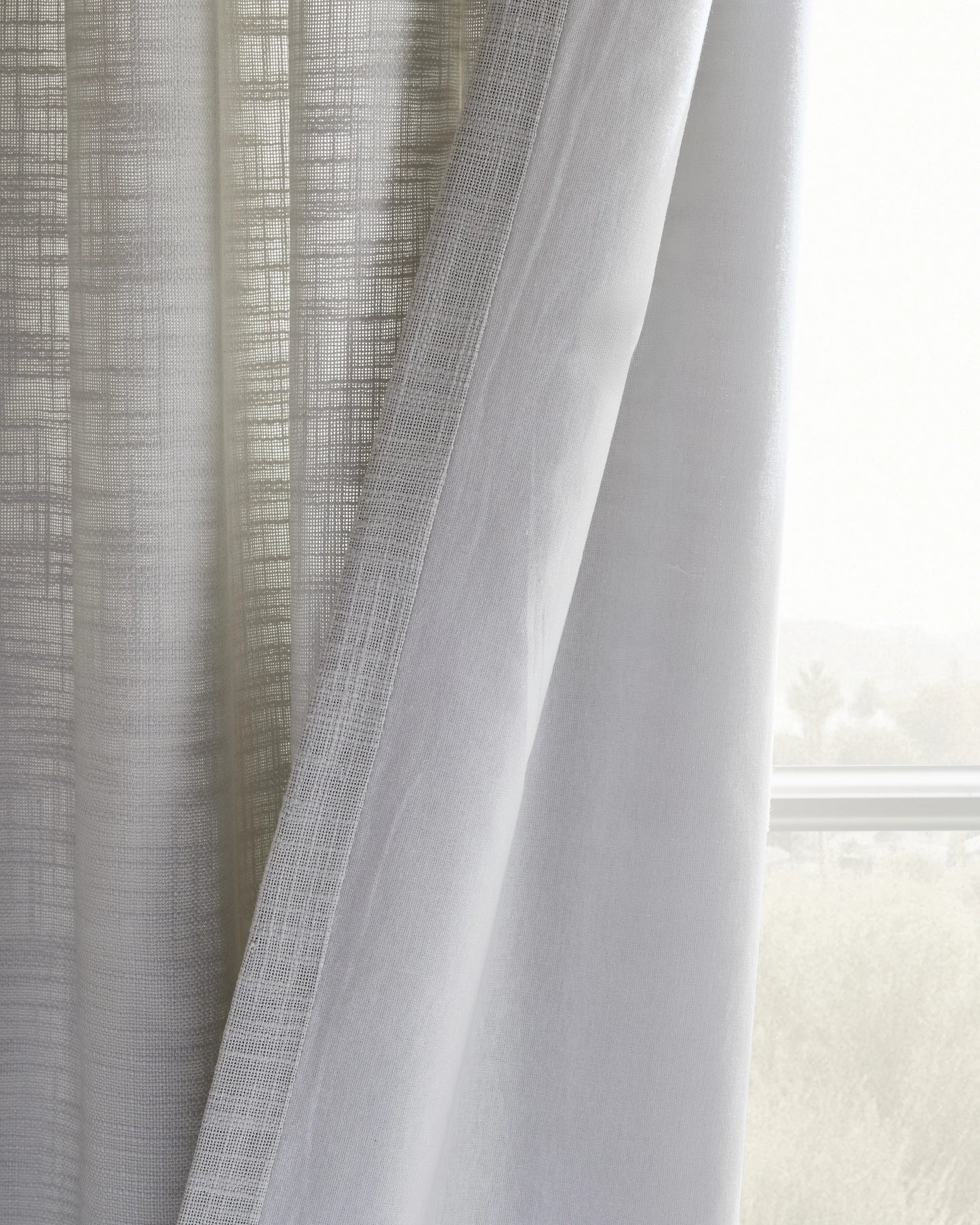 Textured Cotton Curtain - 48x84 / Ivory