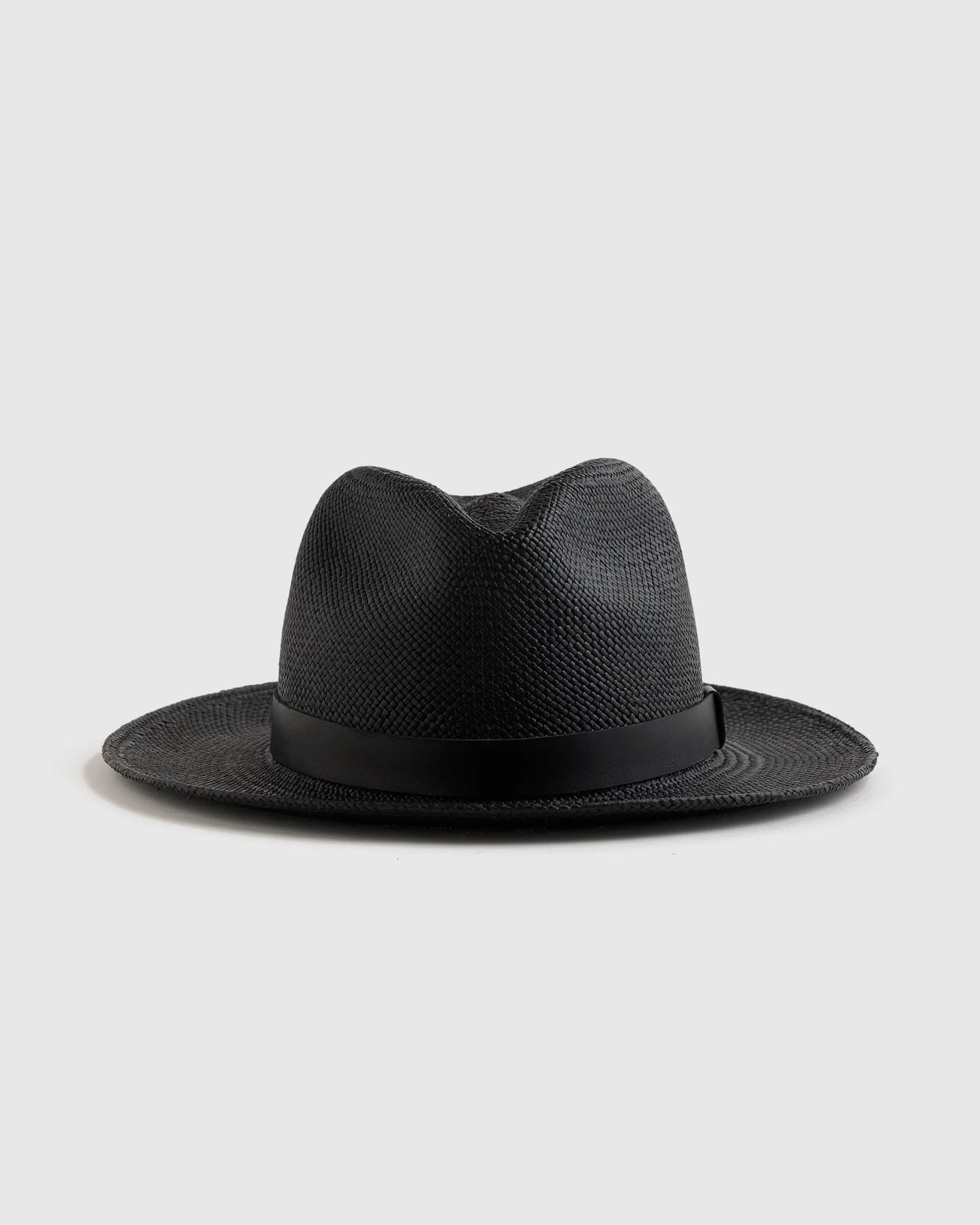 Toquilla Straw Panama Hat - S / Black