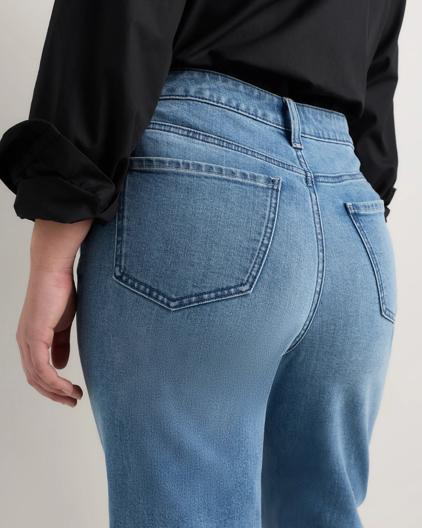 Curvy Bella Stretch Wide Leg Jeans - 24 / Black