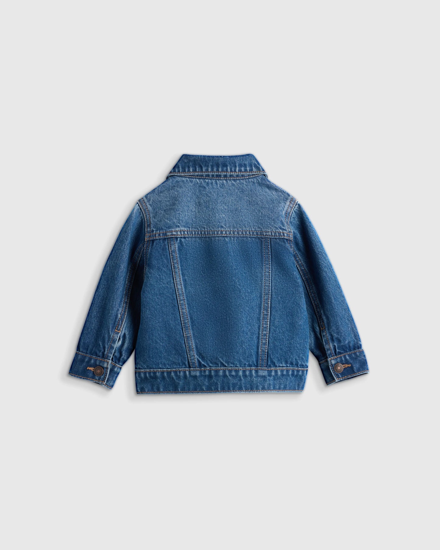 100% Organic Cotton Denim Jacket - 12-18M / Medium Wash