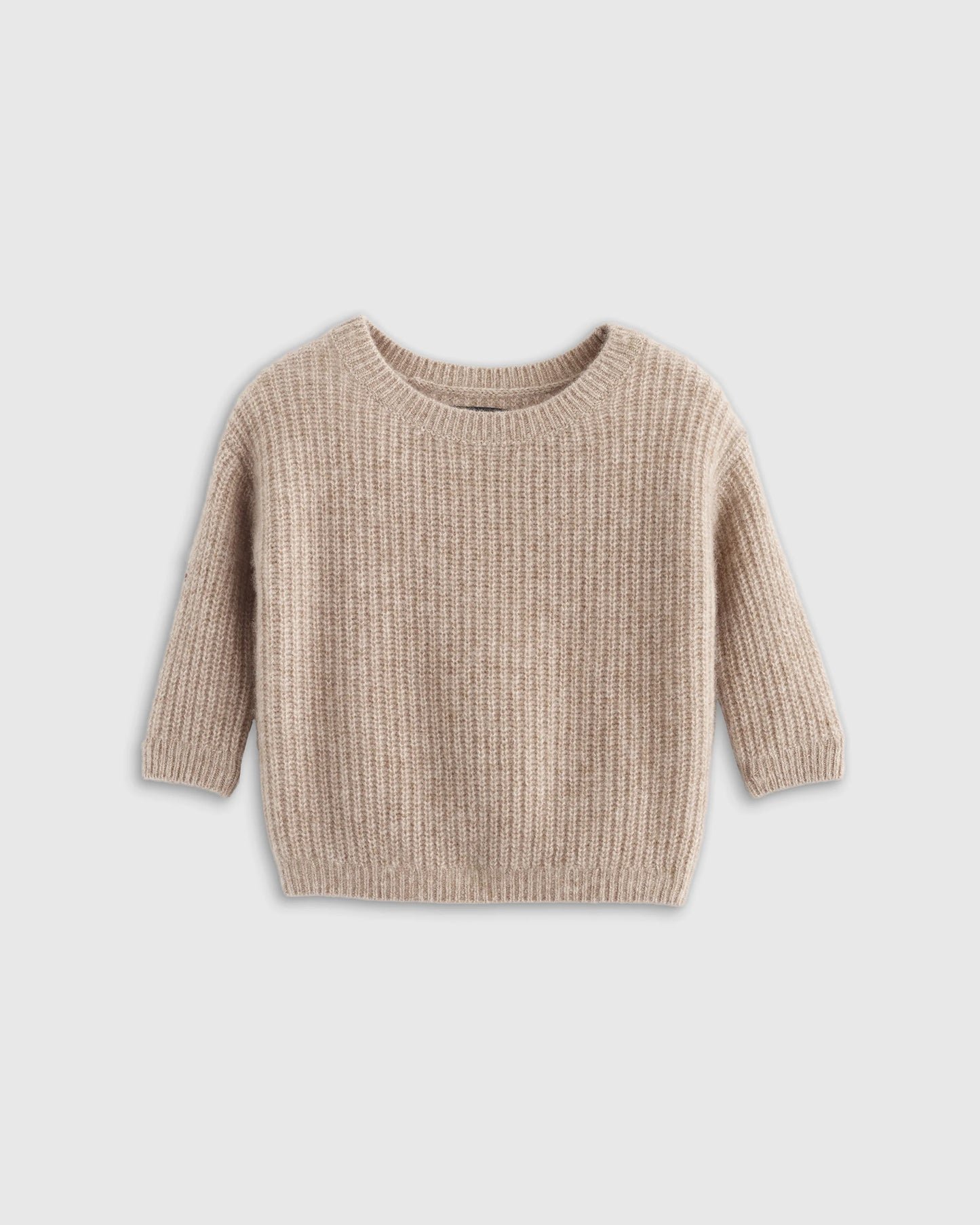 Washable Cashmere Fisherman Tunic Sweater - 2T / Ivory