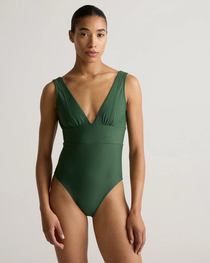 Italian Plunge One-Piece Swimsuit - XS / Deep Navy