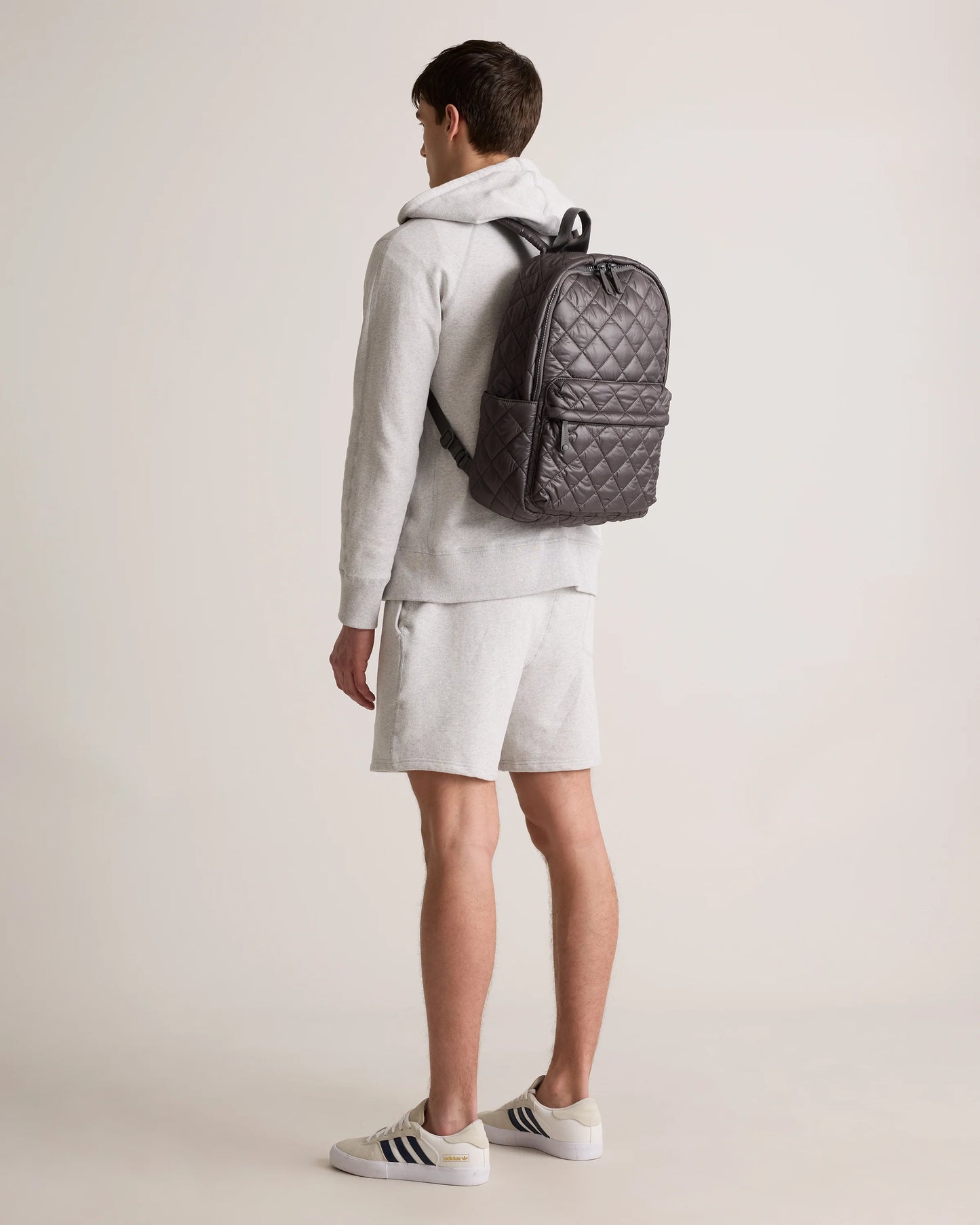 Transit Quilted Commuter Backpack - One Size / Taupe Brown
