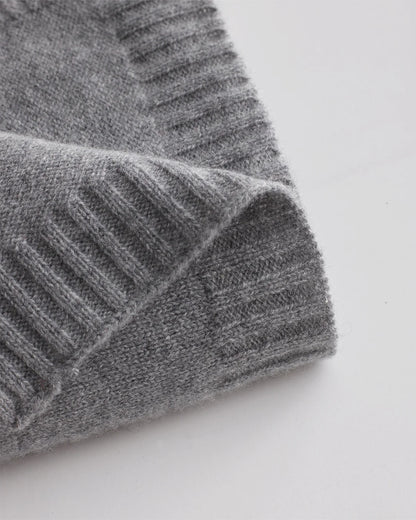 Mongolian Cashmere Luxe Knit Baby Blanket - One Size / True Navy