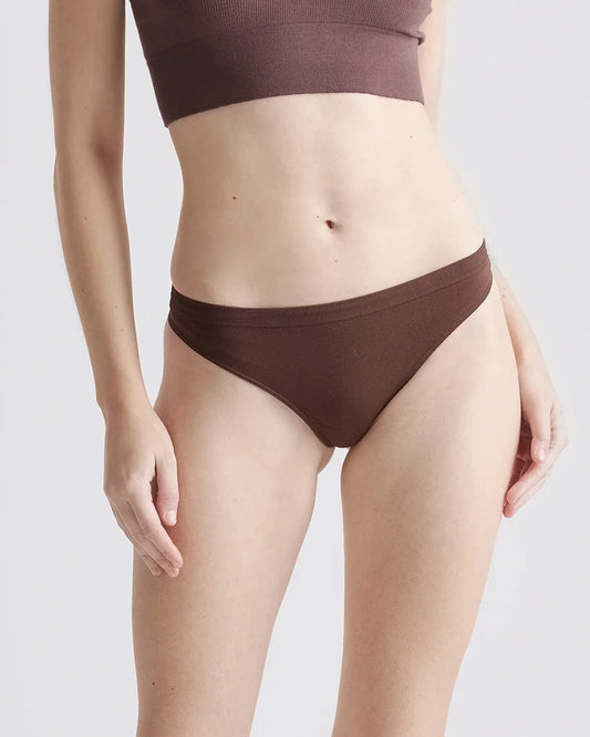 Smoothing Comfort Thong (6-Pack) - XS / Cocoa