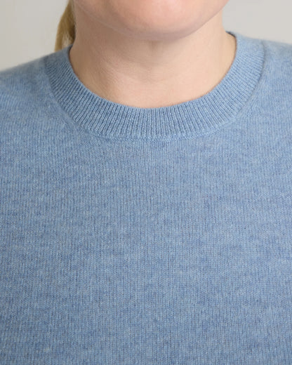 Mongolian Cashmere Crewneck Sweater - 1X / Pale Custard Yellow