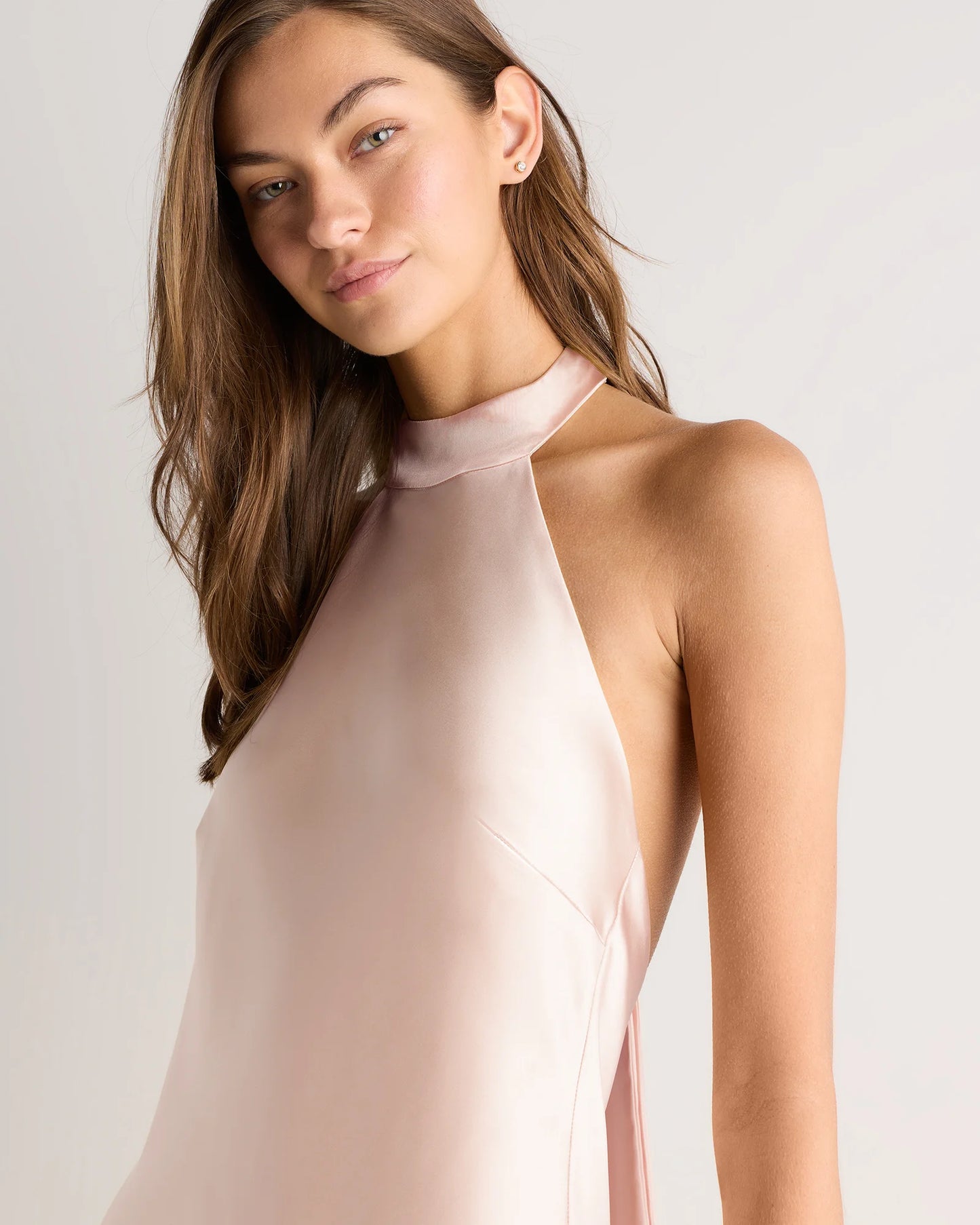 Catalina Stretch Satin Dress - 0 / Garden Sage Green
