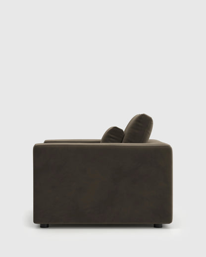 Ashford Deep Seat Chair and a Half in Performance Velvet - 46" / Caramel