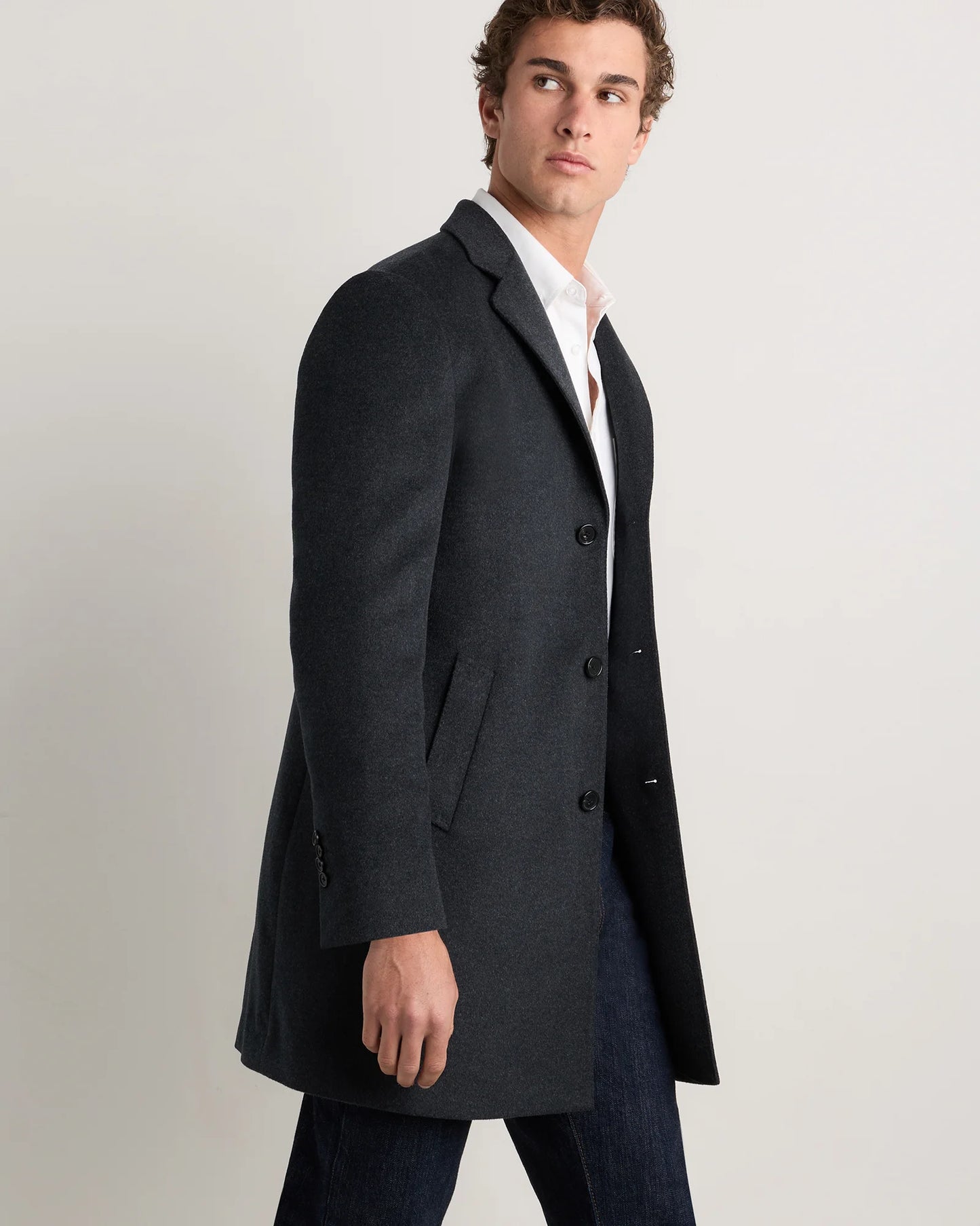 100% Mongolian Cashmere Car Coat - S / Camel