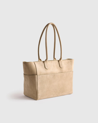 Hudson Suede Tote - One Size / Chocolate Brown