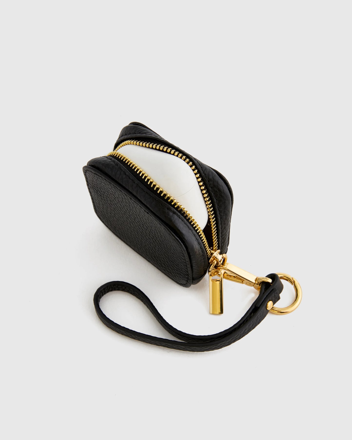 Italian Leather Zip Case - One Size / Black