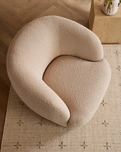 Performance Boucle Swivel Chair - One Size / Mocha Fog