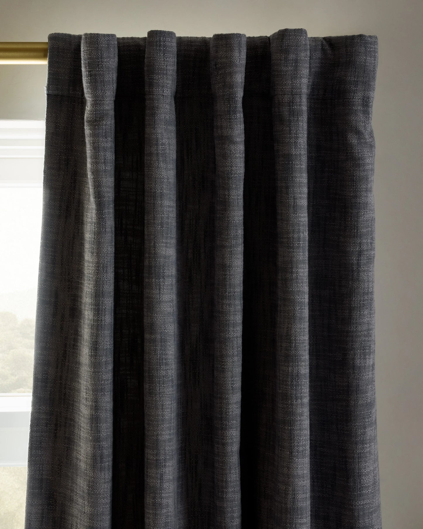 Textured Cotton Room Darkening Curtain - 48x84 / Ivory