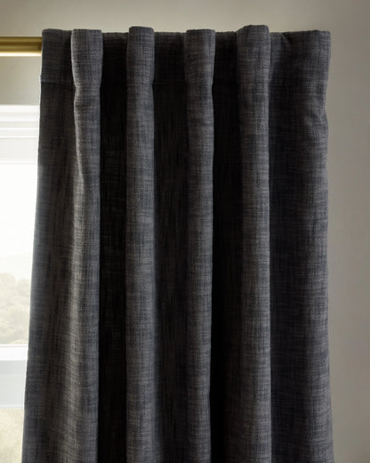 Textured Cotton Room Darkening Curtain - 48x84 / Ivory