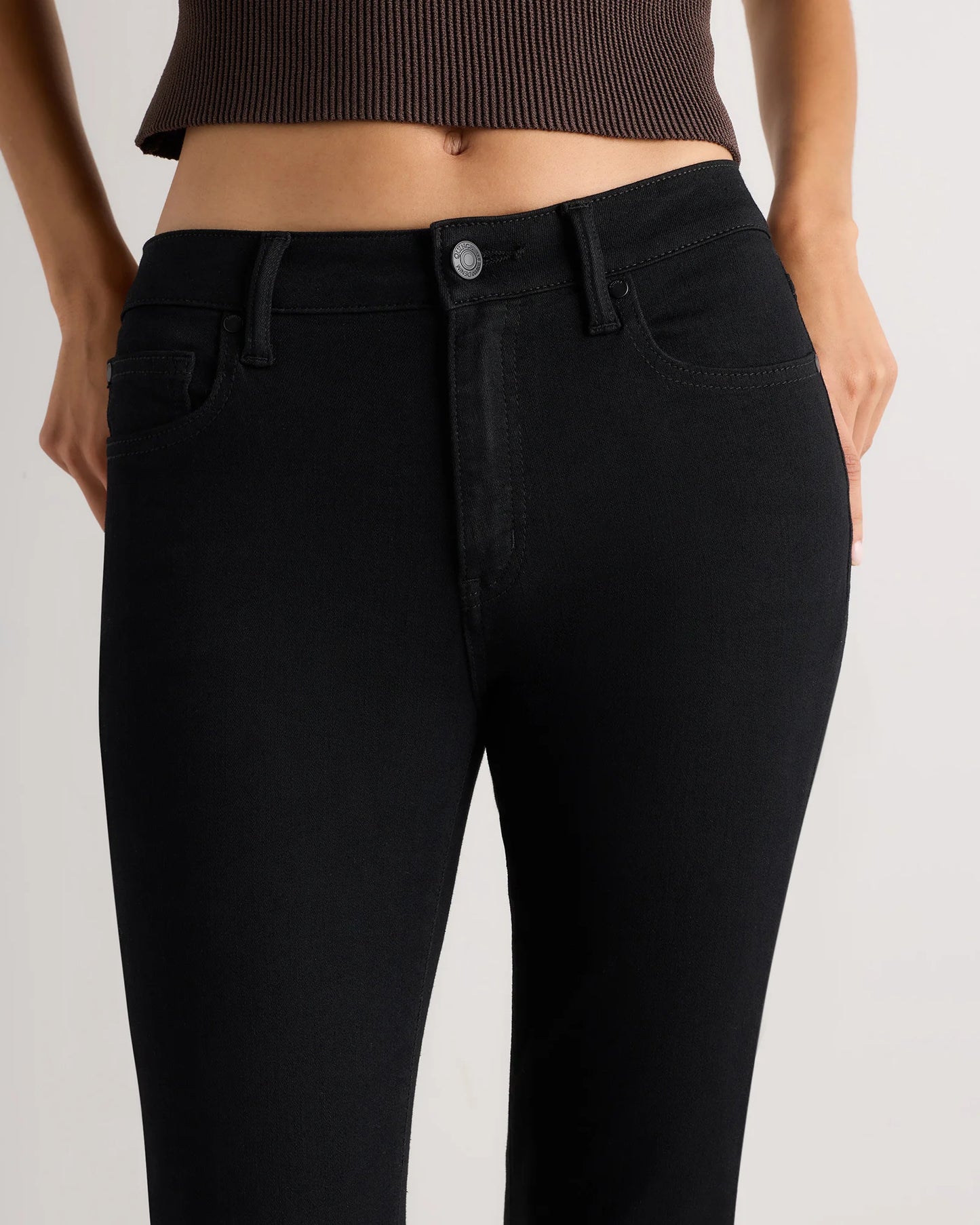 Luna Stretch Flare Jeans - 24 / Black