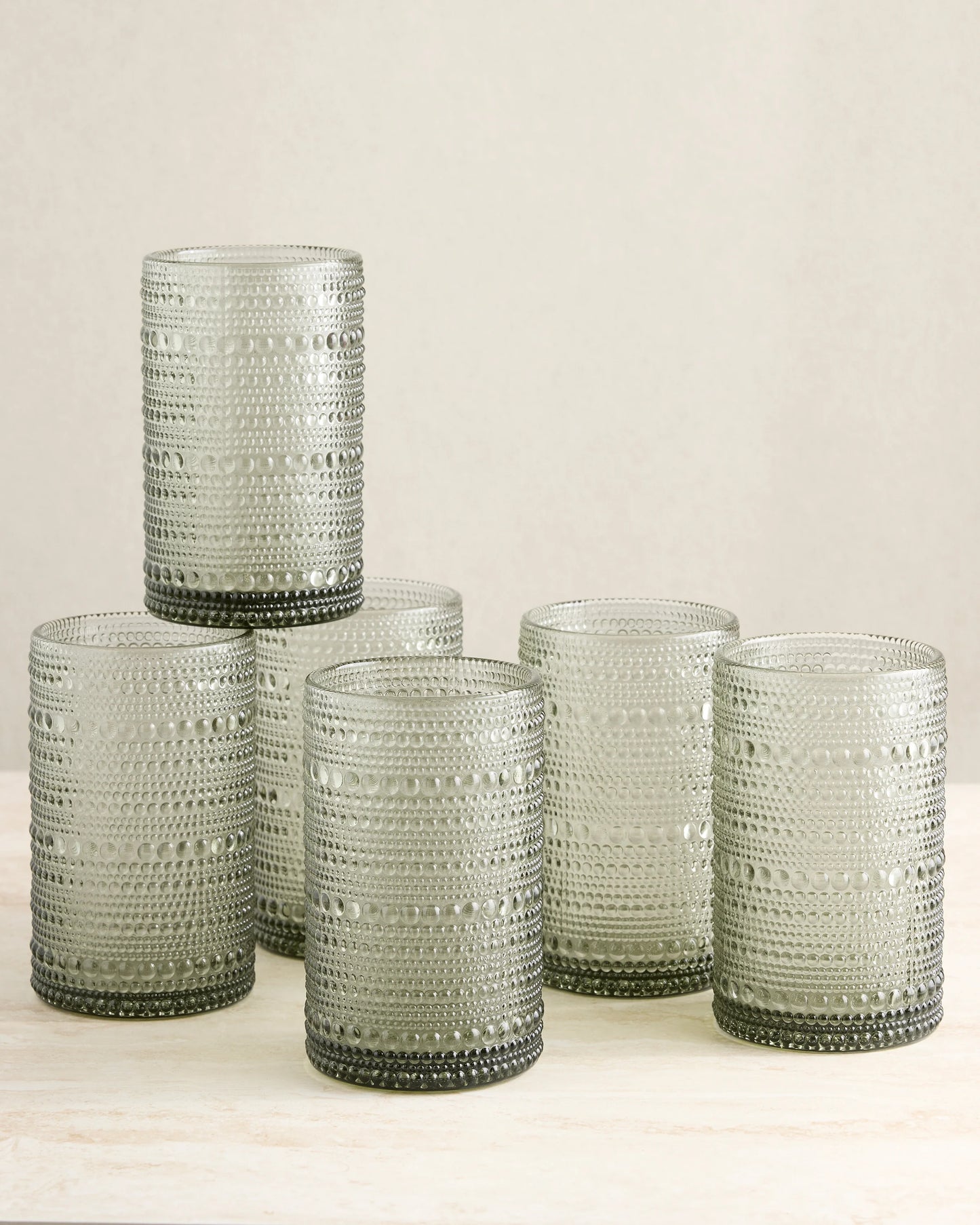 Jupiter Tall Glass Tumbler (Set of 6) - One Size / Fern Green