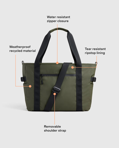 Weather Proof Utility Tote - One Size / Olive