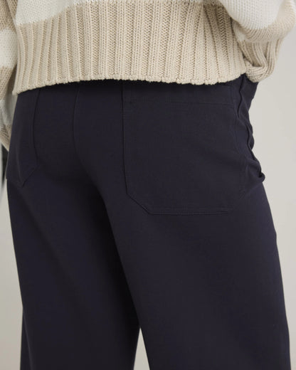 Ultra-Stretch Ponte Cropped Wide Leg Pants - 0 / Espresso