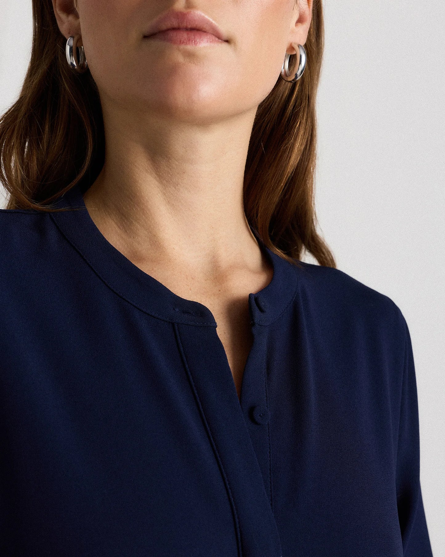 Fluid Crepe Shirt Dress - XS / Wine Tasting Red