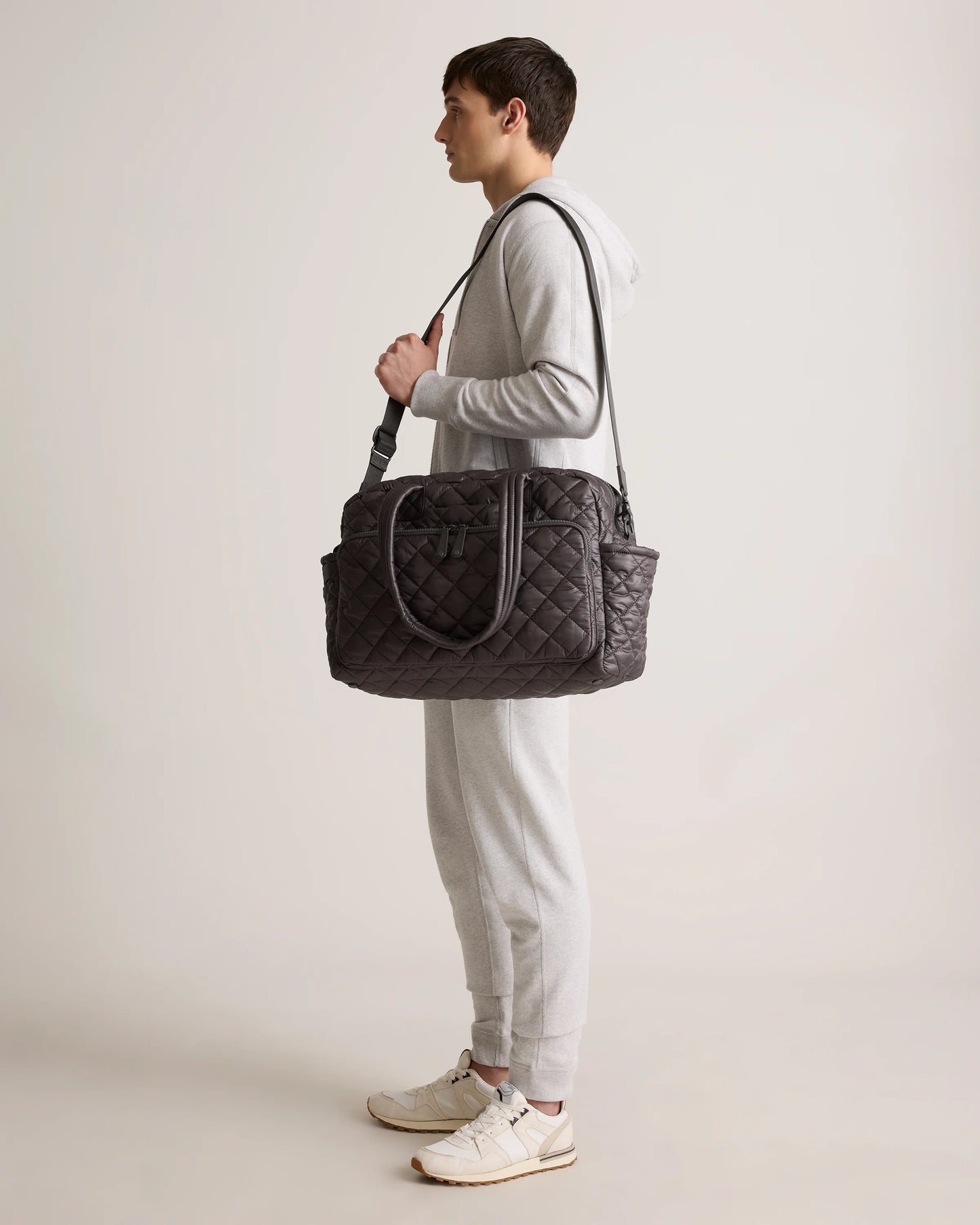 Transit Quilted Duffle Bag - One Size / Taupe Brown