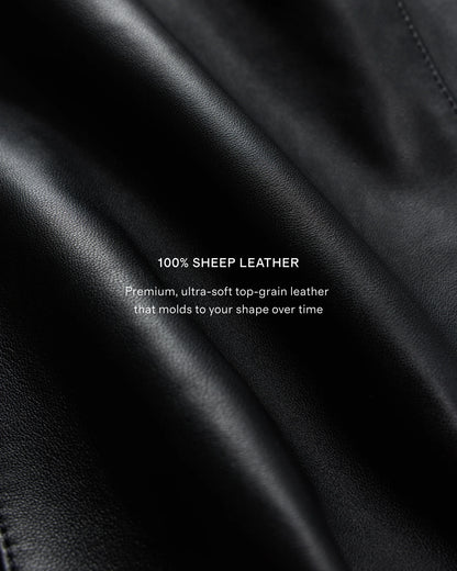 100% Leather Motorcycle Jacket - XS / Cognac