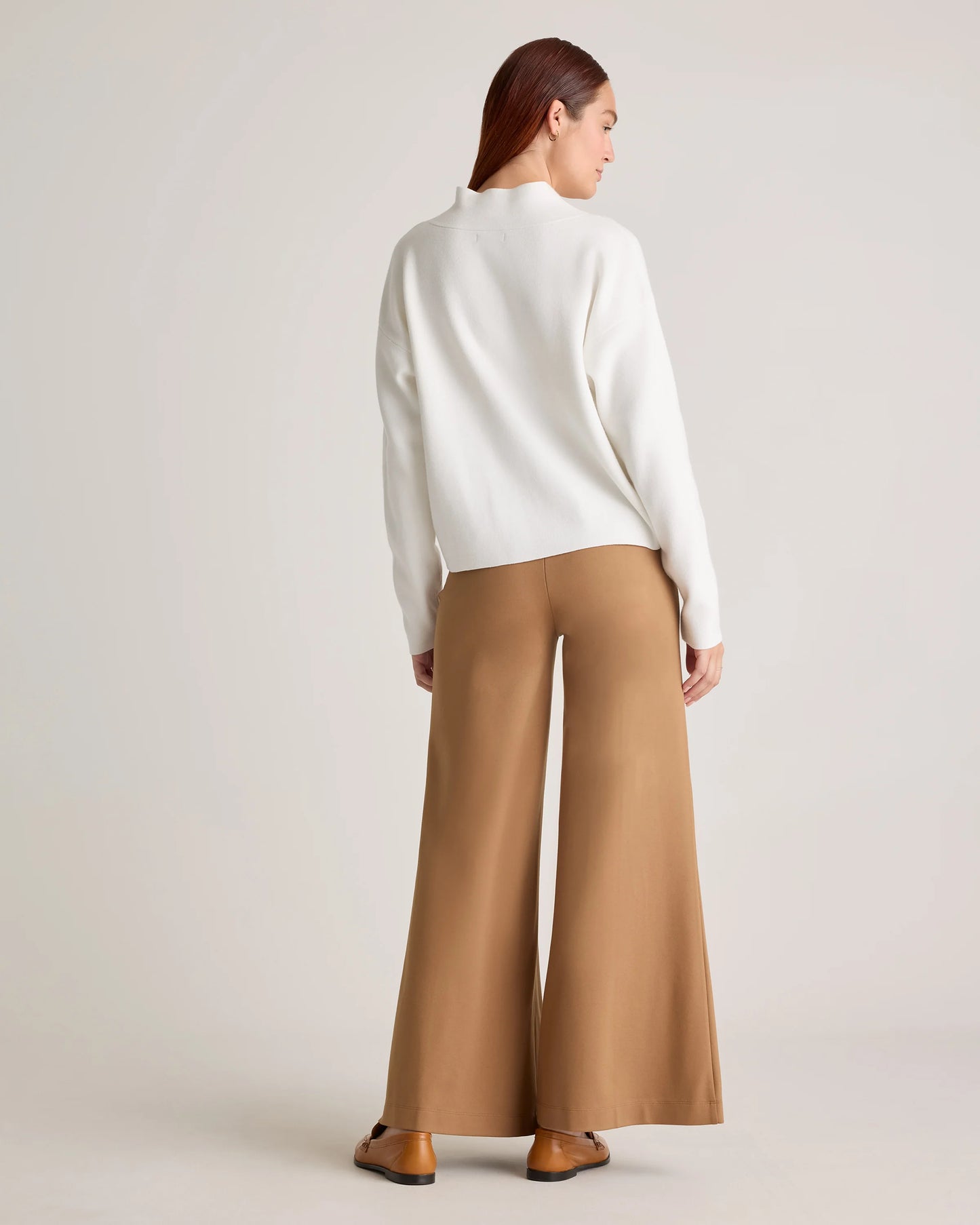 Ultra-Stretch Ponte Super Wide Leg Pants - XS / Black