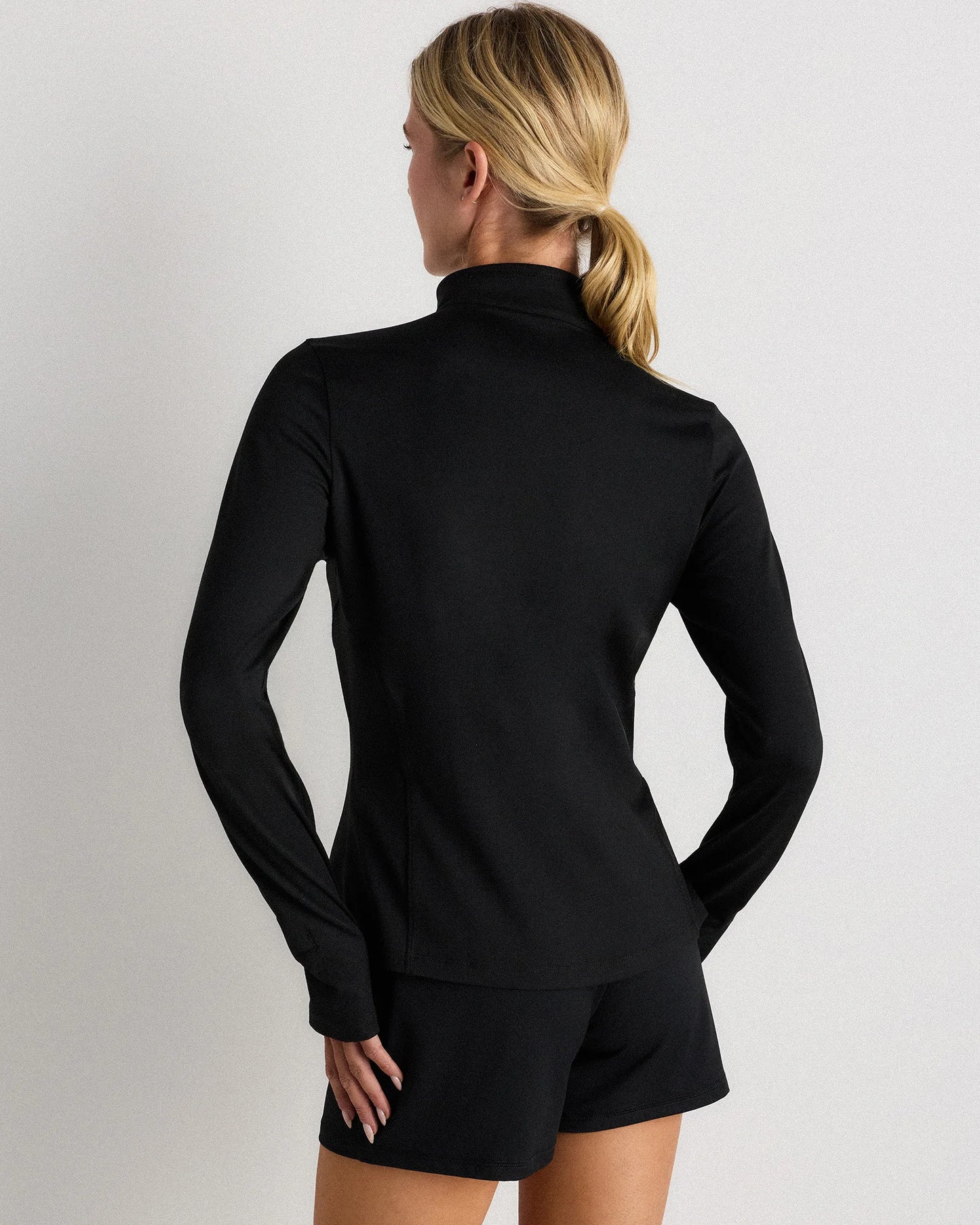 Flowknit Quarter-Zip Pullover - XS / Heather Deep Navy