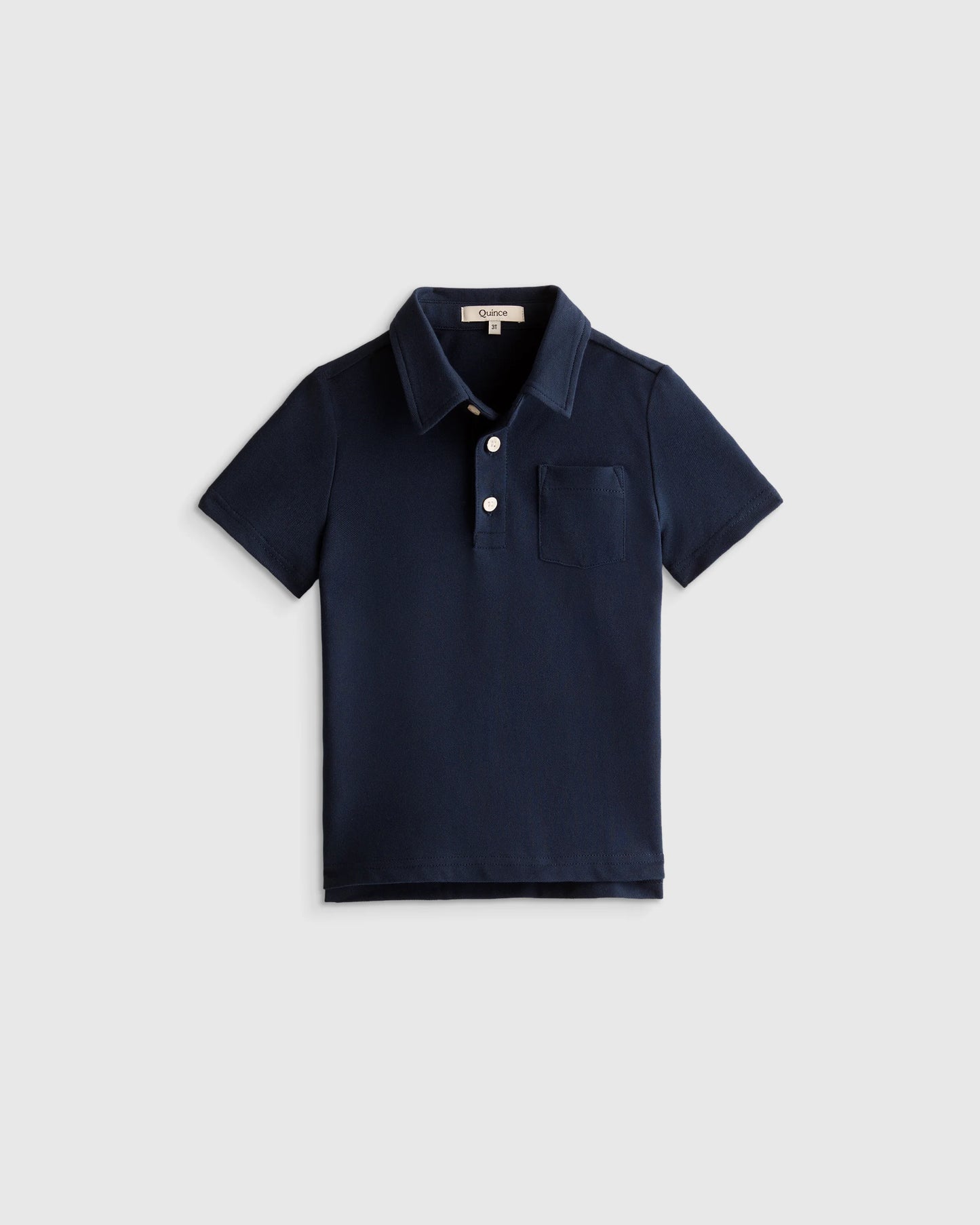Organic Cotton Short Sleeve Pique Polo - 2T / White