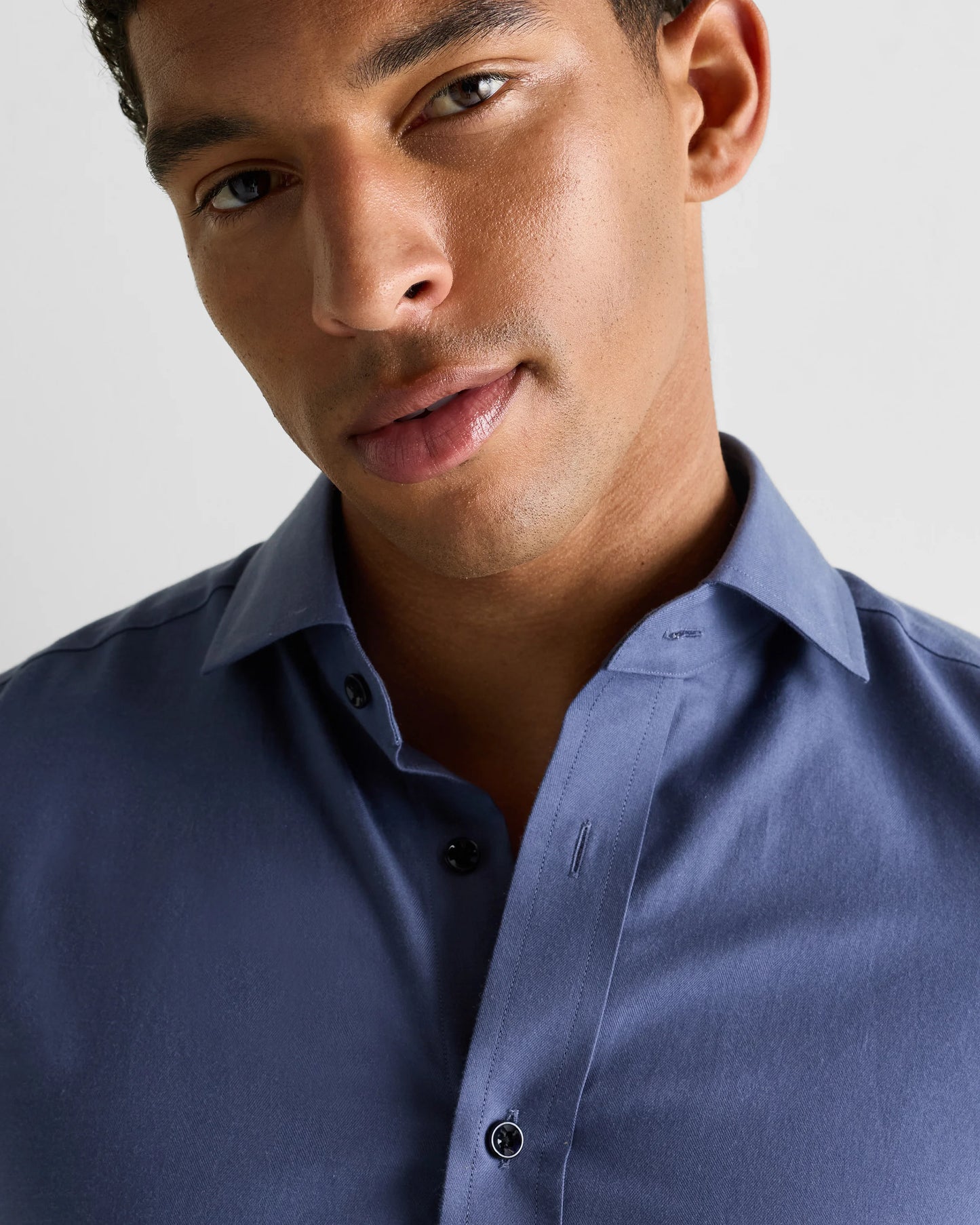 Organic Cotton Cashmere Dress Shirt - XS / Pale Blue