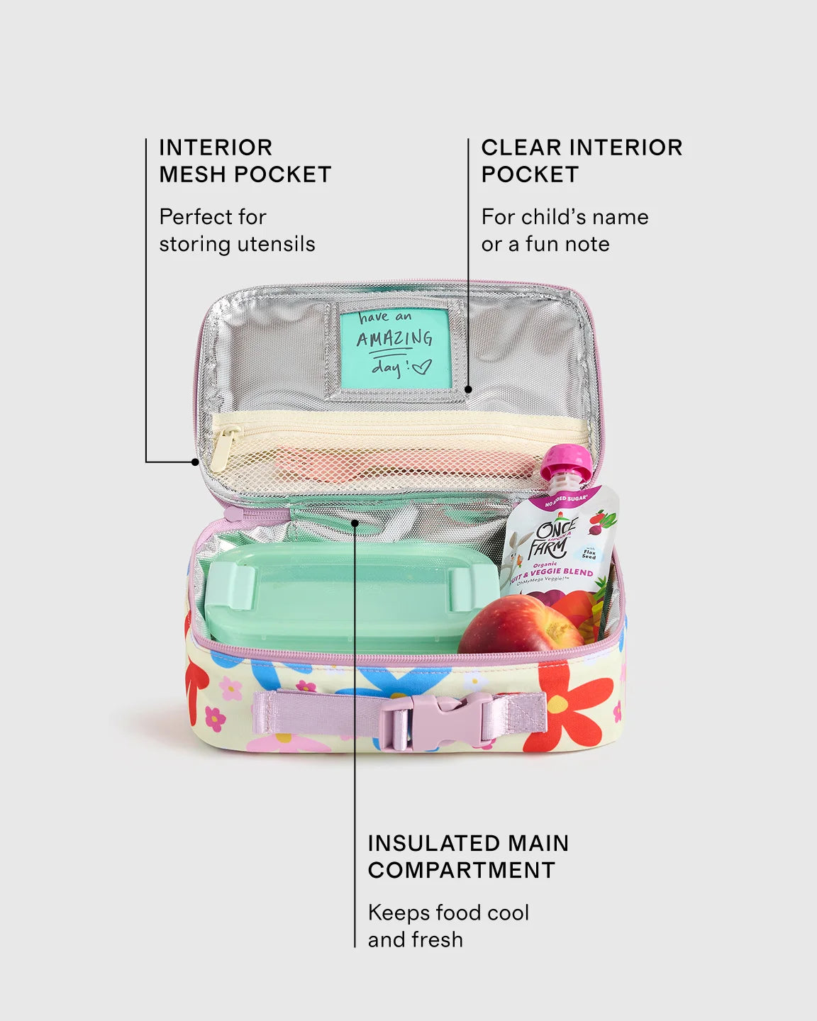 Recycled Lunch Box - One Size / Rainbow Clouds